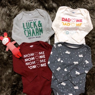 Set 4c body chip dài tay Old Navy (inb chọn size màu)
