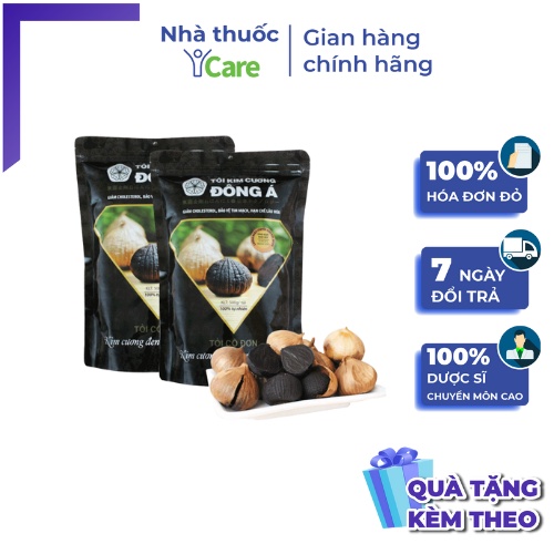 Combo 2 tỏi đen kim cương Đông Á túi 500g tặng 1 túi tỏi 200g