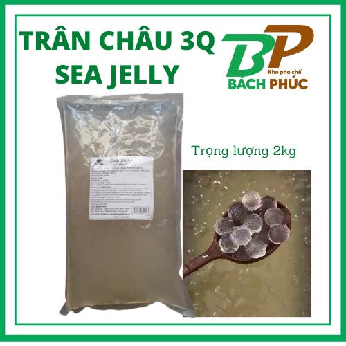 Thạch Ngọc Trai (Trân Châu) Trắng 3Q Sea Jelly Gói 2kg - Nguyên Liệu Pha Chế Trà Sữa