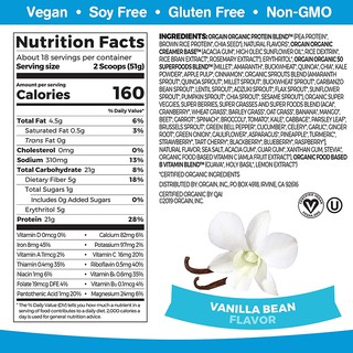 Bột protein pha sữa ngũ cốc hữu cơ thuần chay Orgain