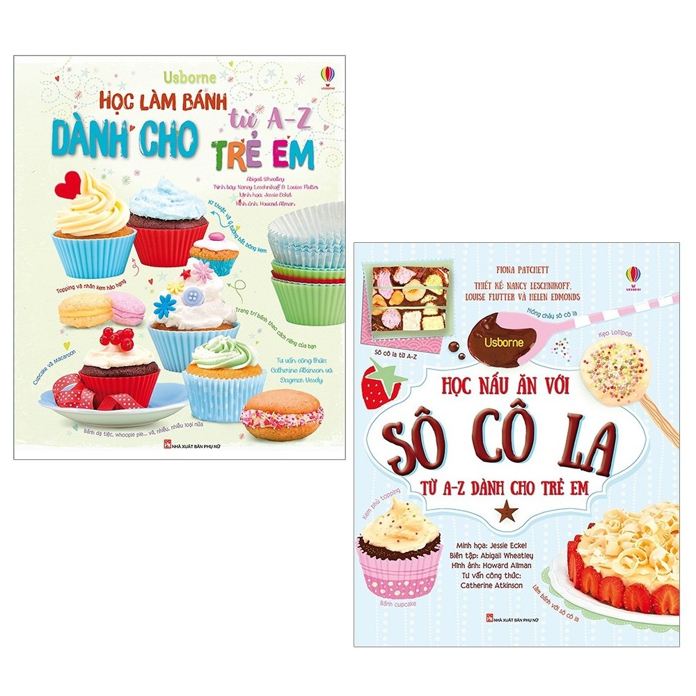 Sách - Combo Học Làm Bánh Từ A-Z Dành Cho Trẻ Em + Học Nấu Ăn Với Socola Từ A-Z Dành Cho Trẻ Em