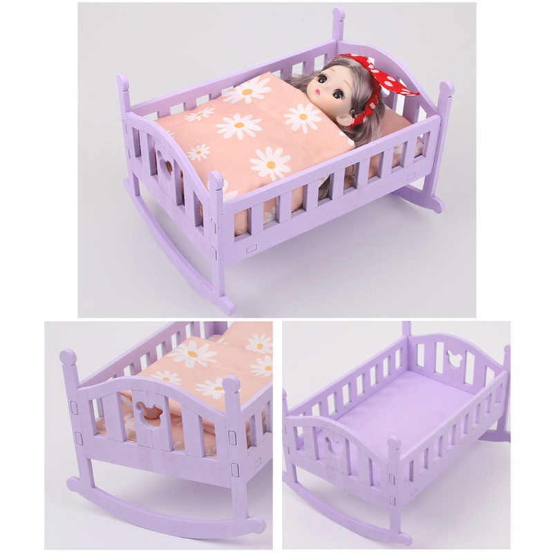 Giường Lắc Đồ Chơi Di Động Trang Trí Cho Nhà Búp Bê