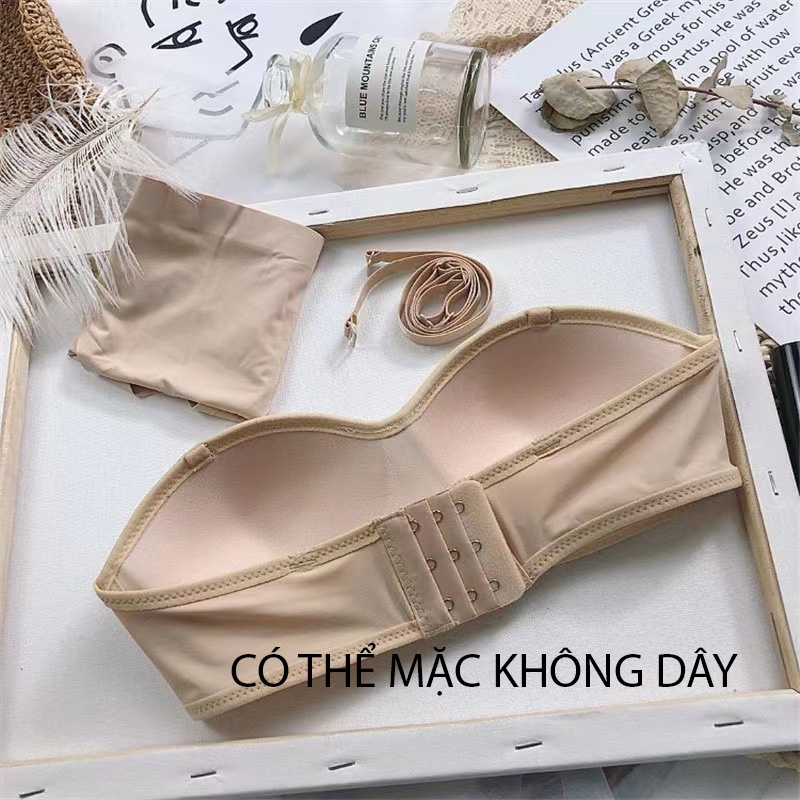 Áo ngực nữ đúc su thun lạnh mềm mại thoáng khí BRALUNE , áo lót nữ cúp ngang có thể mặc không dây mã ANM-35