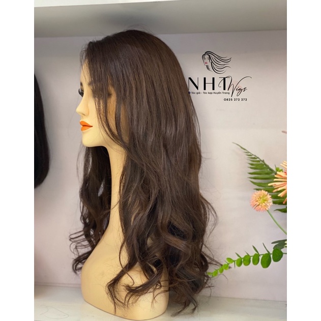 Bộ tóc thật 100% siêu da nhiều ngôi hàng vip mẫu xoăn dài 50p ( có sẵn )