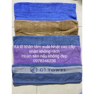 Xả khăn tắm cỡ lớn xuất nhật - chỉ bị lỗi đường chỉ dọc khăn - khăn thanh lý