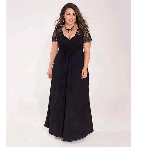 TH1438 ĐẦM BIG SIZE THUN DẠ HỘI PHỐI REN SANG TRỌNG SIZE XXL