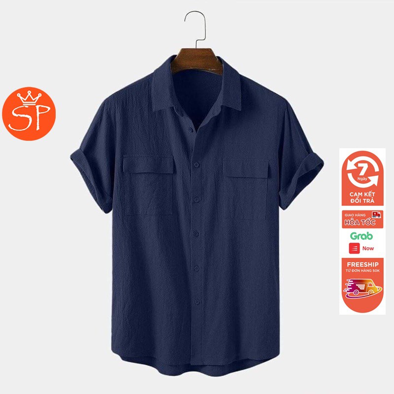 [Mã FAMANU84 giảm 10% đơn 0đ] Áo sơ mi nam chất đũi cộc tay , áo đũi nam phong cách trẻ trung, lịch lãm