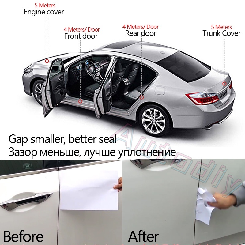 Cuộn Dây Cao Su Dán Viền Cửa Xe Hơi Cách Âm Dài 5M