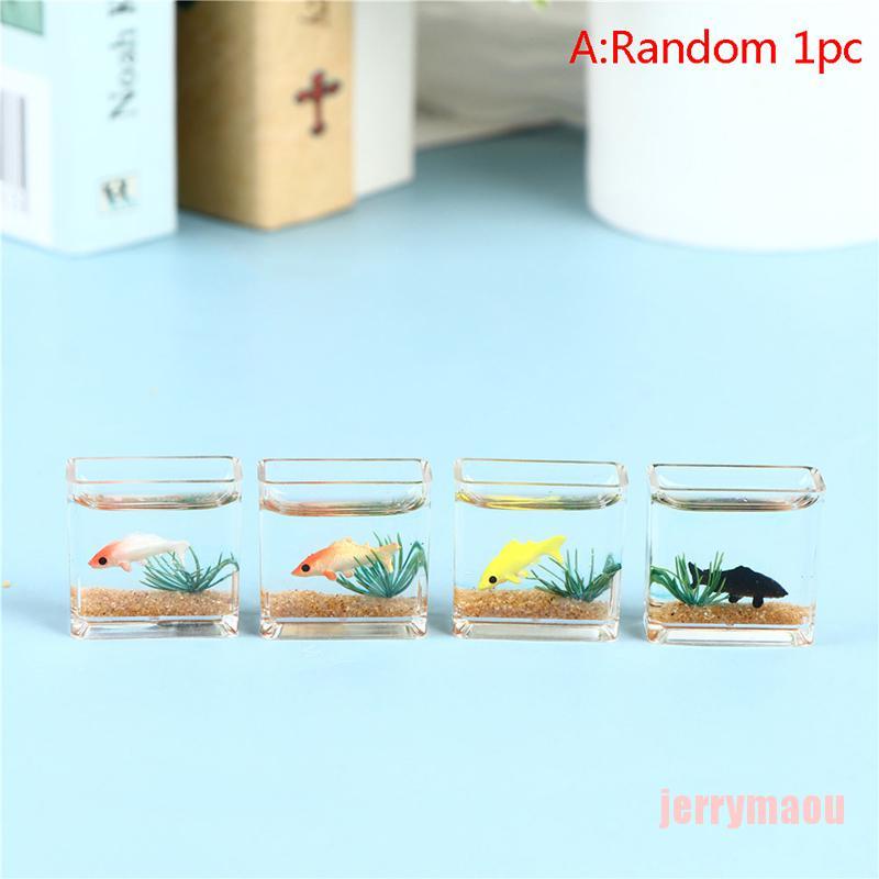 Bể Cá Mini Bằng Nhựa Trong Suốt Dùng Trang Trí Nhà Búp Bê DIY