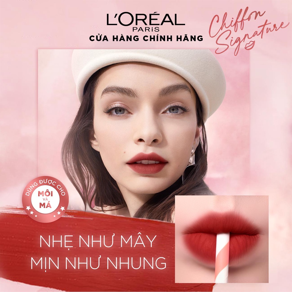 Son mịn lì cao cấp L'Oréal Paris Chiffon Signature 7ml