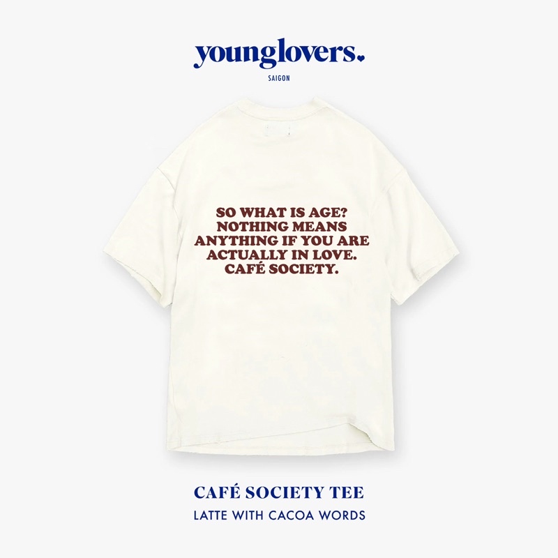 Áo thun CAFE SOCIETY chữ nâu