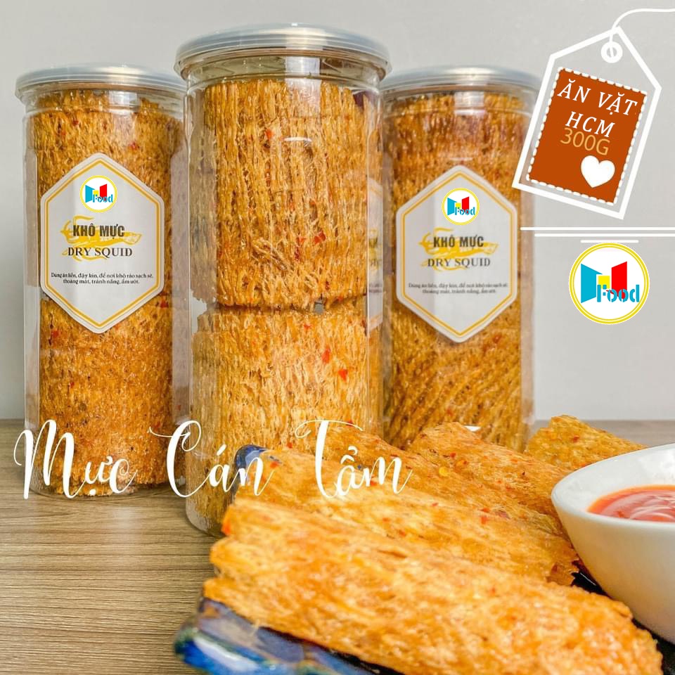 [ COMBO 2 HŨ=500G ] MỰC HẤP NƯỚC DỪA + MỰC CÁN TẨM VỊ ( MỖI HŨ 250GRAM )