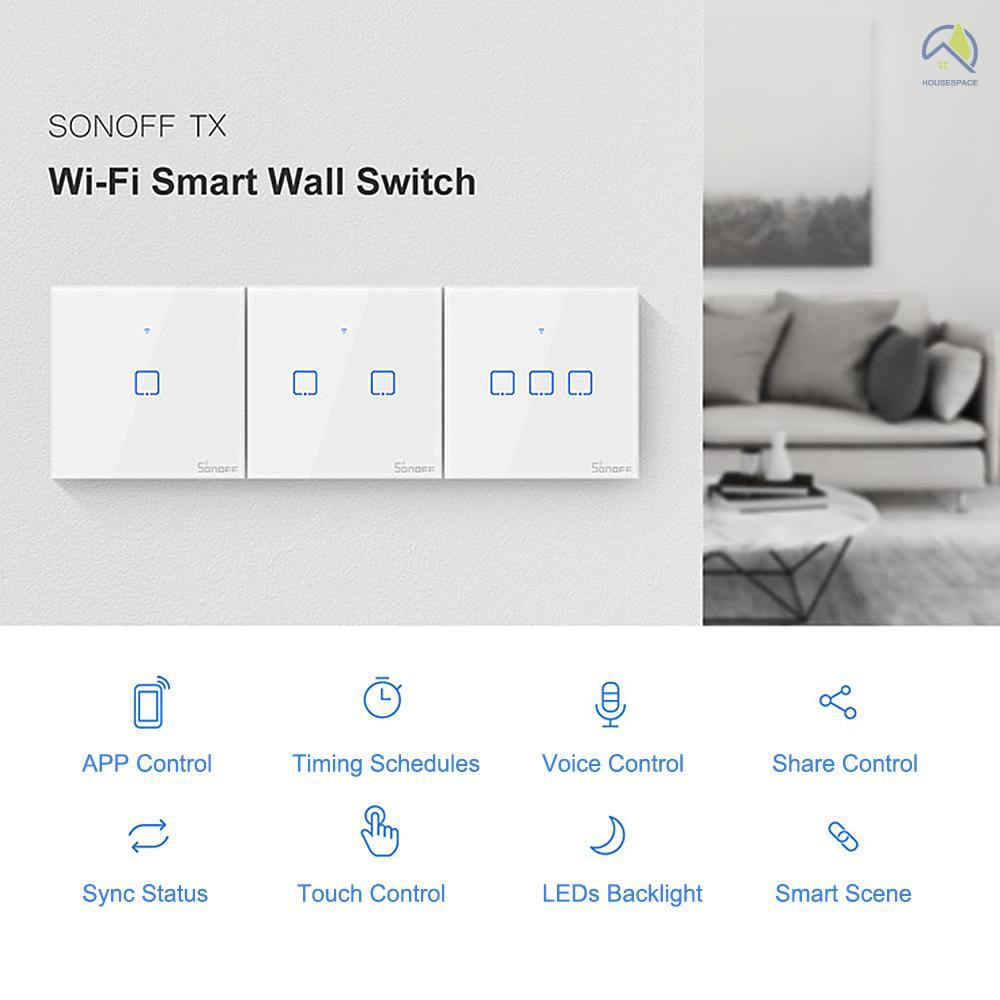 Công Tắc Cảm Ứng Thông Minh Sonoff 1 / 2 / 3 Gang Tx Cho T0 Eu / Uk Ac100