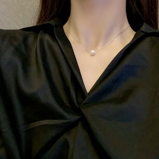 Dây chuyền mặt phối ngọc trai giả thanh lịch dành cho nữ