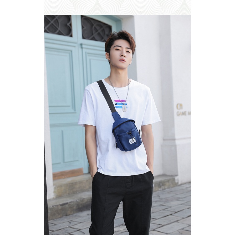 Túi đeo chéo trước ngực mini phong cách thể thao thời trang cho nam và nữ