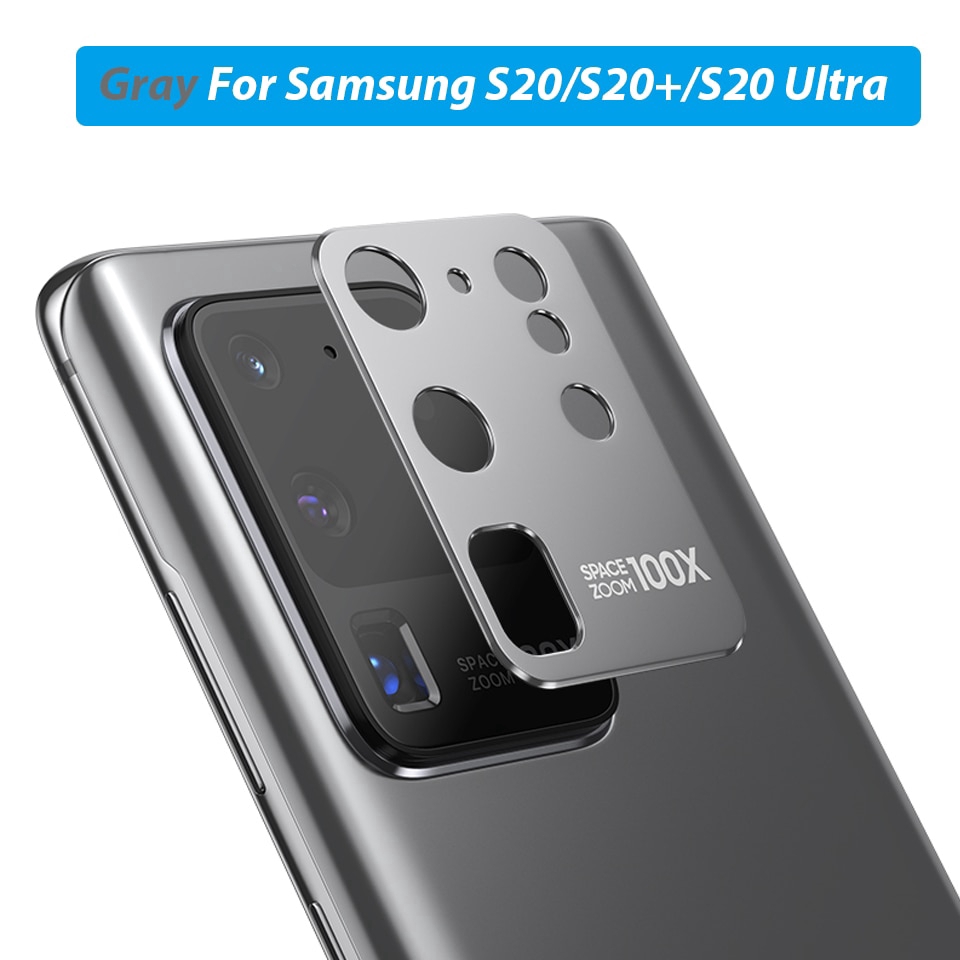 Camera Protector For Samsung S20 Ultra Plus Tempered Glass Film Metal Rear Lens Protection Ring Case