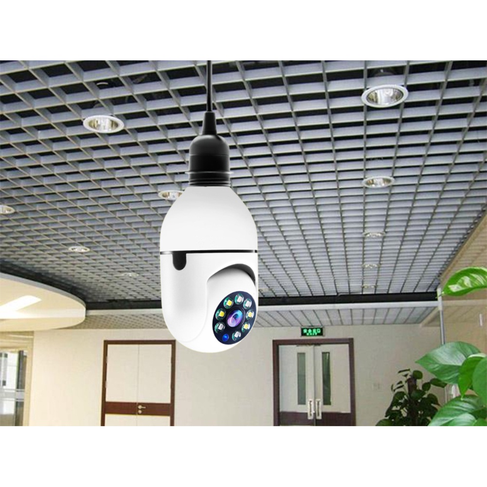 Camera 1080P E27 PTZ WiFi IP Tự Động Theo Dõi Chuyển Động 4 Chiều Màu Sắc