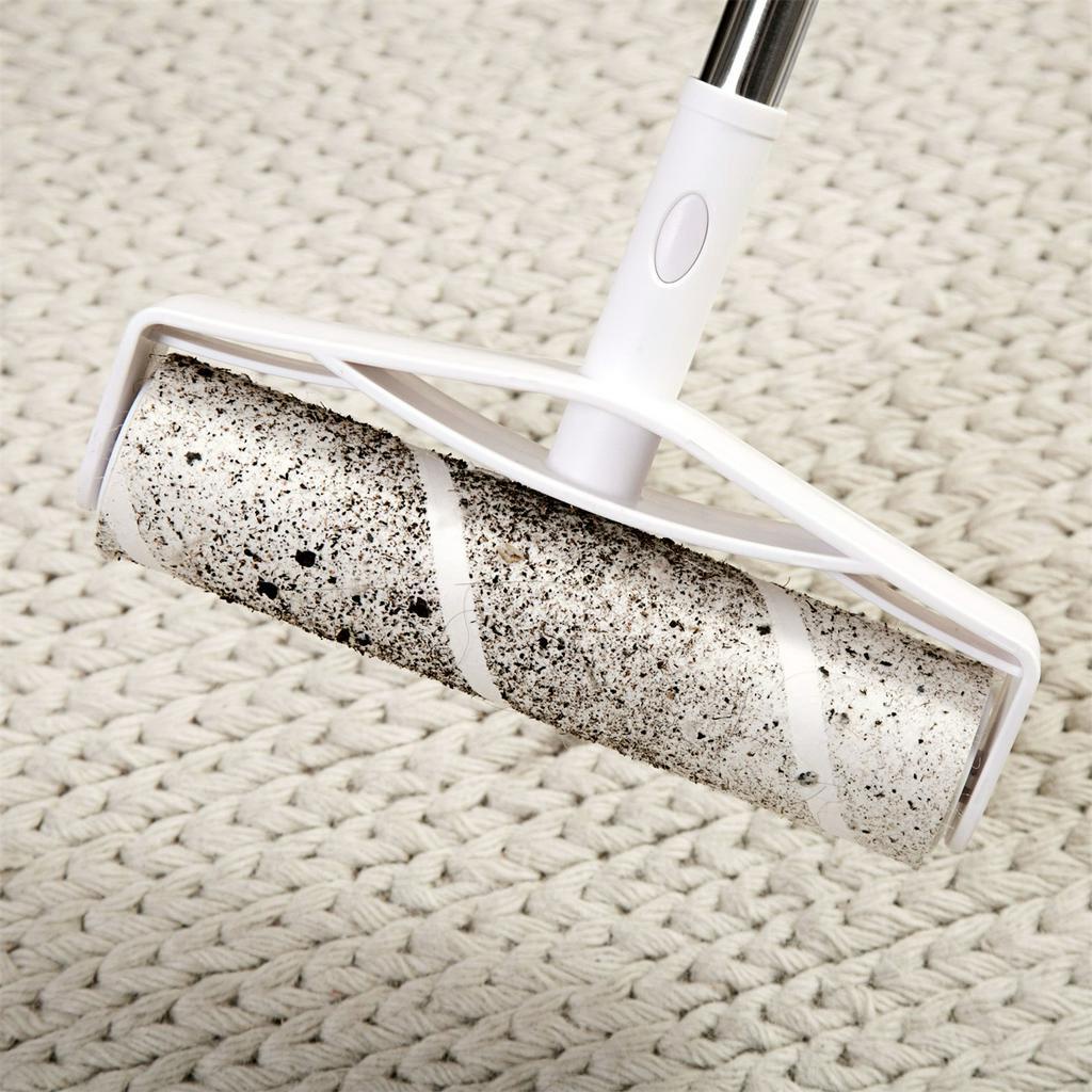 Chổi lăn JUJIAJIA dạng dính làm sạch nhà tay cầm dài tiện dụng