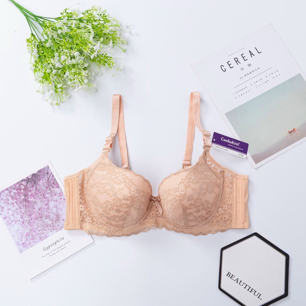 Áo Ngưc Ren Bigsize Hoa Nhí Siêu Đẹp,Có Gọng Mút Mỏng Nâng Ngực Chống Sệ BIG2 YiOn Underwear