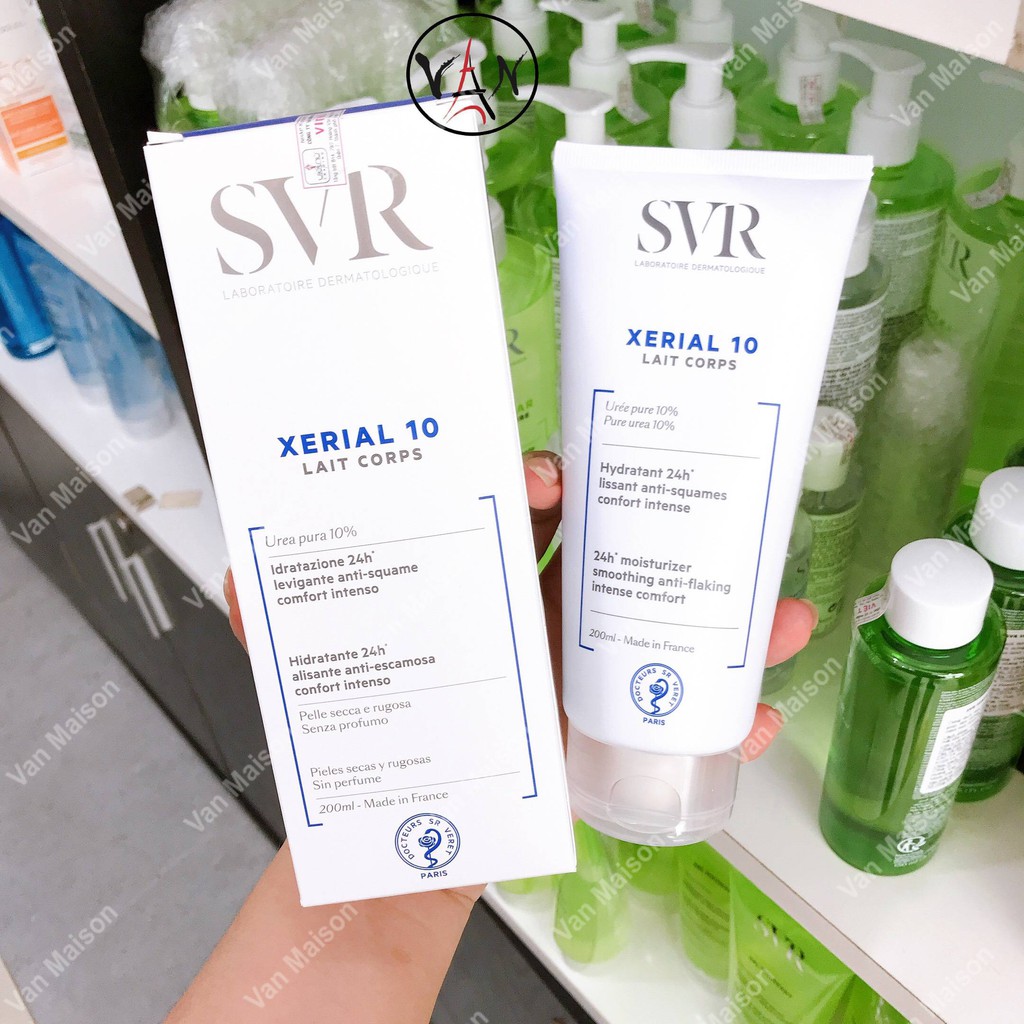 Sữa dưỡng thể và giữ ẩm SVR xerial 10 lait corps tuýp 200ml