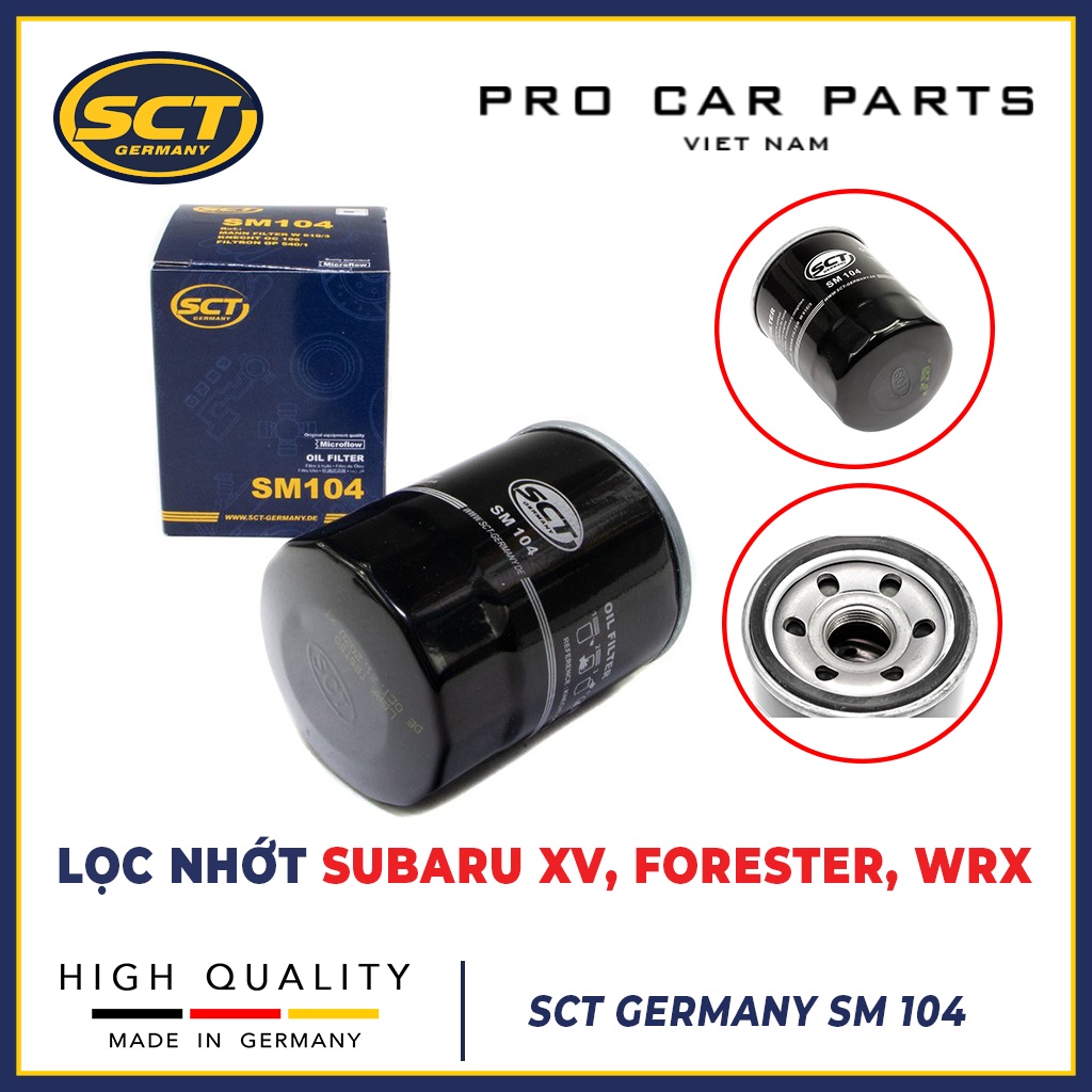 Lọc Nhớt Subaru XV, Forester, WRX SCT GERMANY SM 104 - JS Asakashi C809J