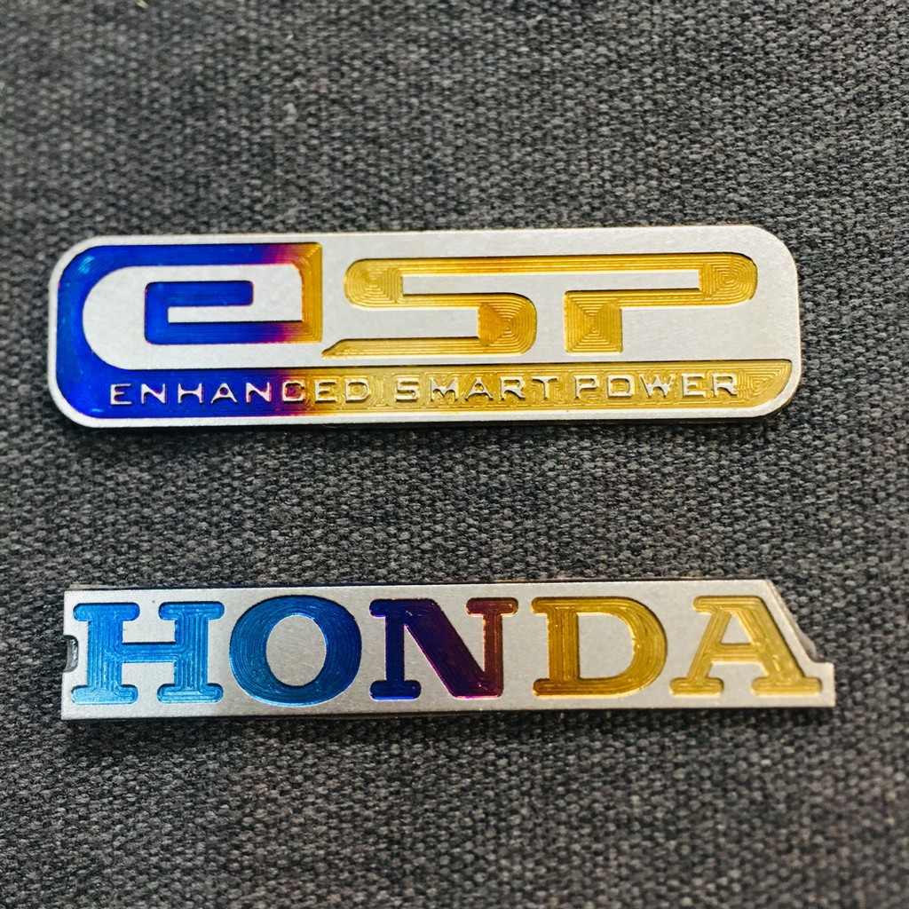 COMBO tem TITAN LOGO chữ GSP và tem TITAN LOGO chữ HONDA dán các dòng xe tay ga HONDA