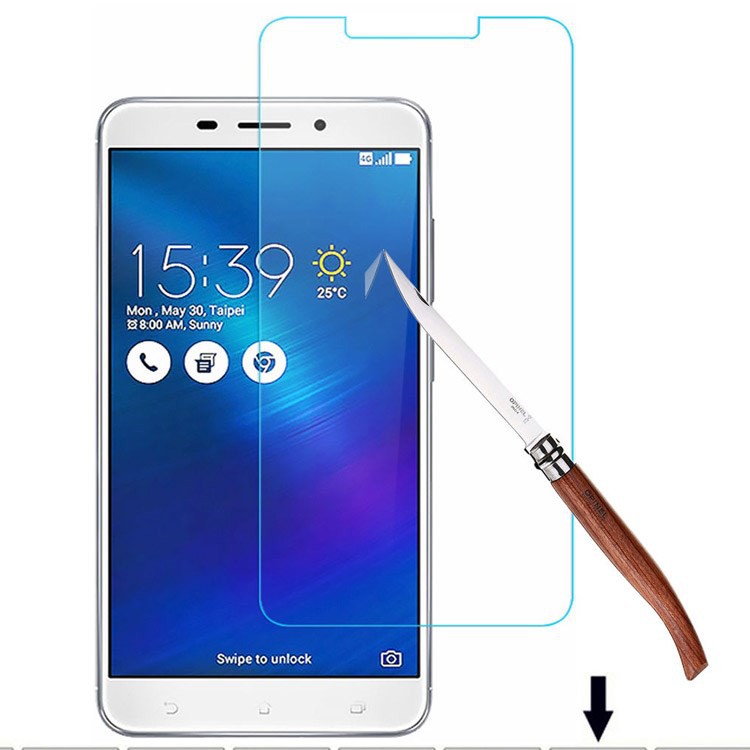 Kính cường lực Asus Zenfone 3Max kính trong suốt mài cạnh tặng kèm khăn lau.