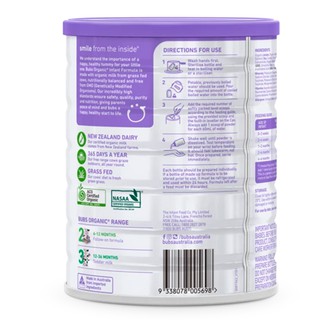 Sữa bò Bubs Organic Số 1 (0 - 6 tháng) 800g