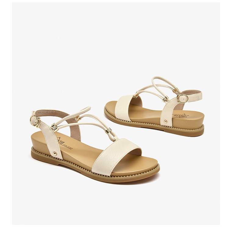 Sandal quai ngang Dusto đế xuồng cao 4cm