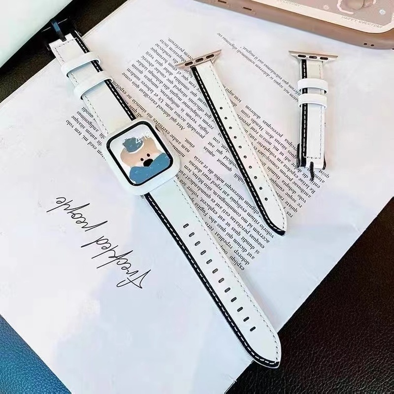 Dây Đeo Bằng Da Dành Cho Đồng Hồ Apple Watch 49mm 44mm 40mm 45mm 41mm 42mm 38mm Iwatch ultra 8 3 4 5 SE 6 7