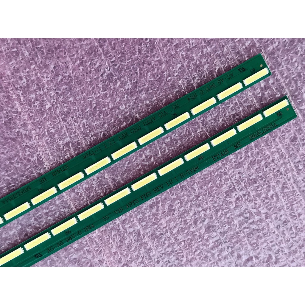 BỘ LED TIVI LG 55LF630 55LF631 55LF6310 55LX341C, 6916L-2255A,MỚI 100%, BỘ 2 THANH MỖI THANH 63 BÓNG 3V MẮC NỐI TIẾP