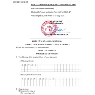 KEM NGÀY ORYZA