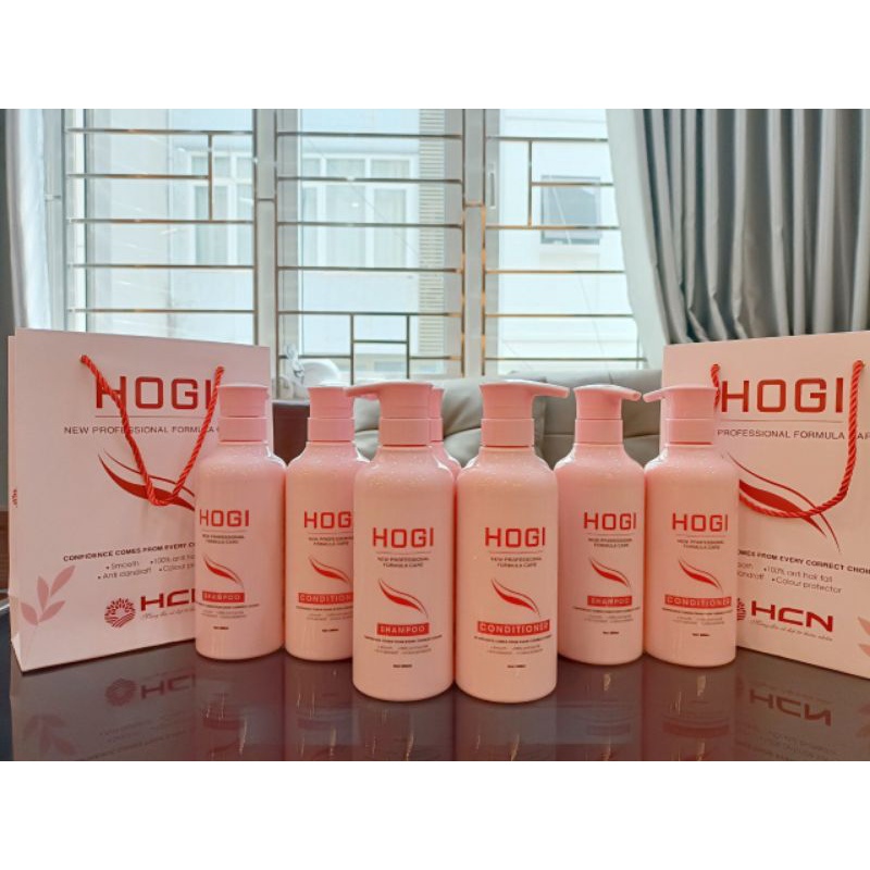 Bộ dầu gội xả dưỡng tóc cao cấp Hogi 500ml phục hồi tóc hư tổn siêu mượt tóc