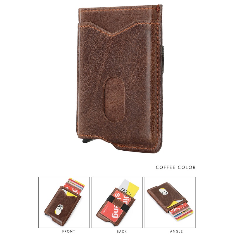 Ví Đựng Thẻ ID / Danh Thiếp Chống RFID Phong Cách Vintage Cho Nam