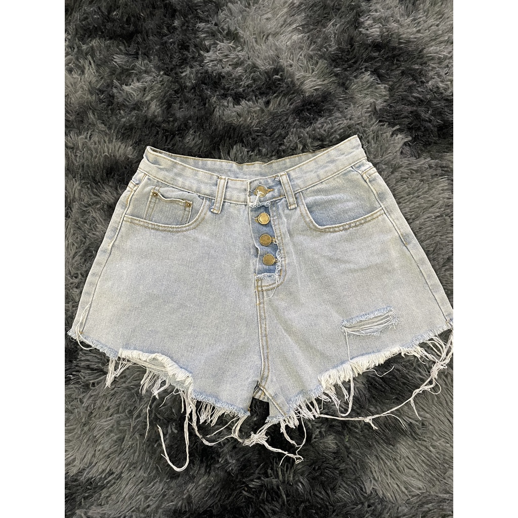 Quần đùi jean QC new, cá tính, không sợ bay màu, giản jean