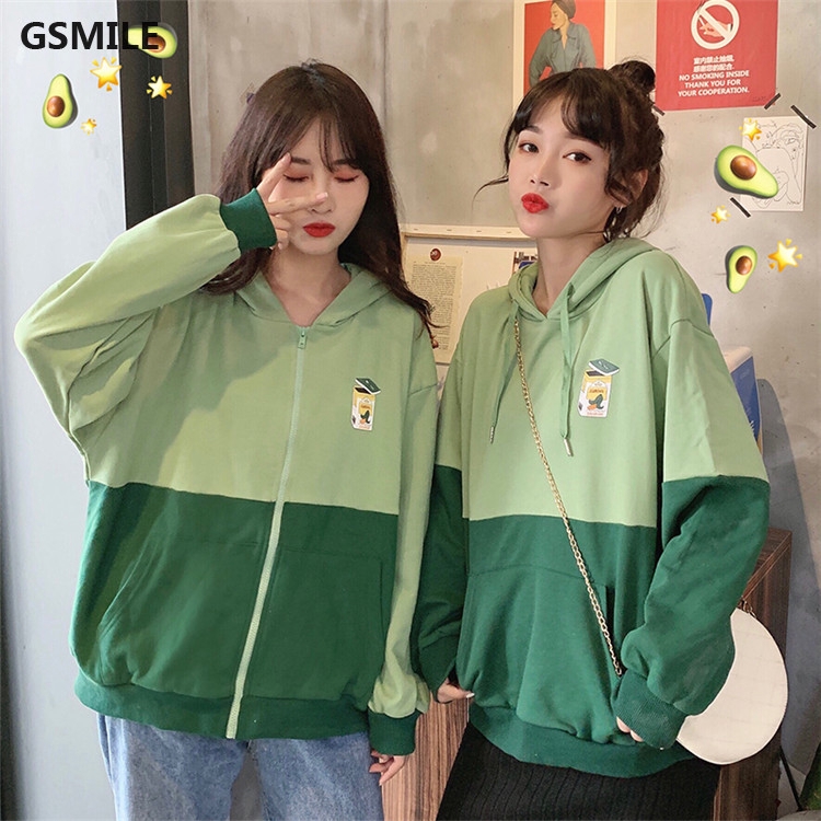 Áo hoodie nữ in hình hoạt hình xinh xắn phong cách Hàn Quốc thời trang