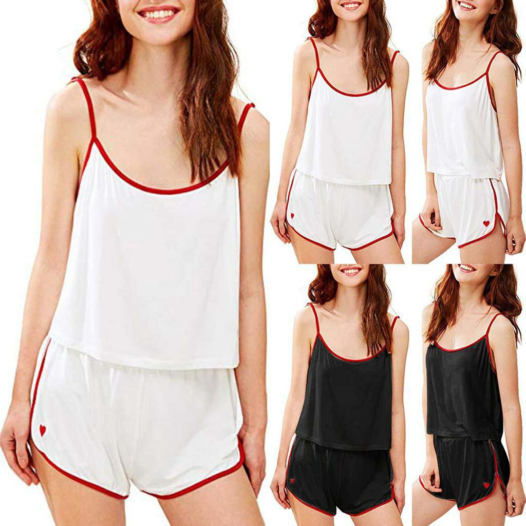 Set Đồ Ngủ Ngắn Màu Trơn Thời Trang Cho Nữ