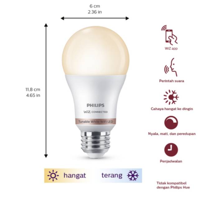 Bóng Đèn Led Thông Minh Philips 9w Kết Nối Wifi