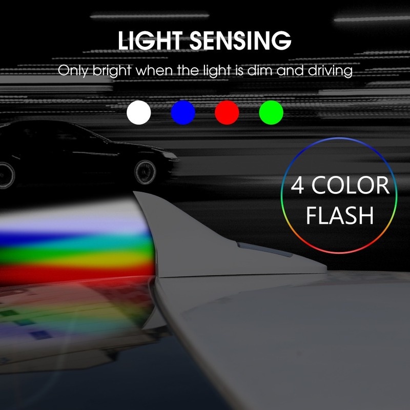 Đèn Đuôi Cá Mập Chống Nước Chống Va Chạm Sử Dụng Năng Lượng Mặt Trời Trang Trí Nóc Xe Hơi