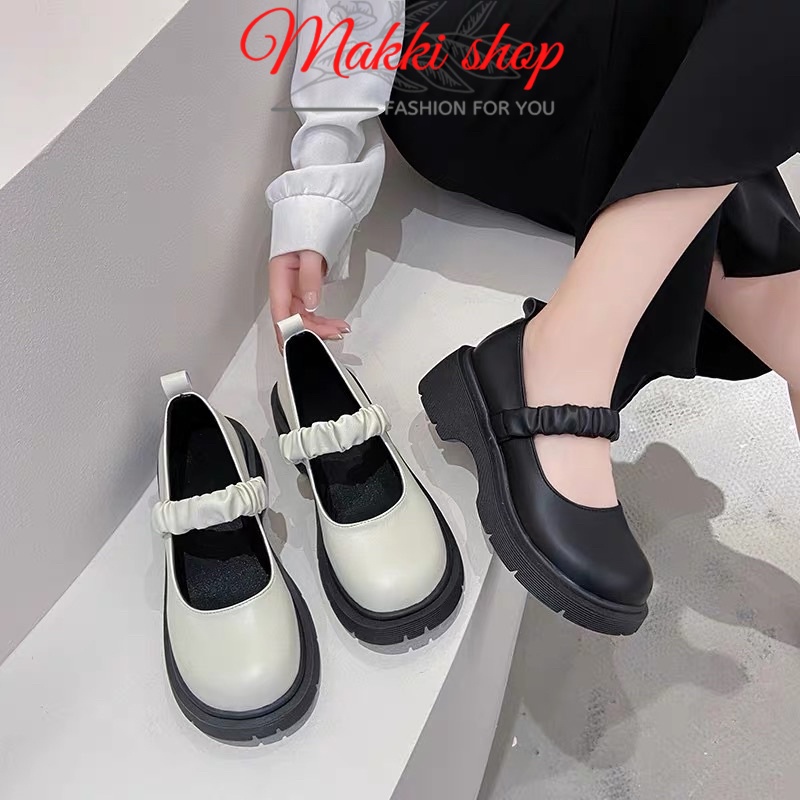 Boot nữ cổ thấp Loli quai chun, giày boots nữ đế cao thời trang giá rẻ MAKKI SHOP TD416