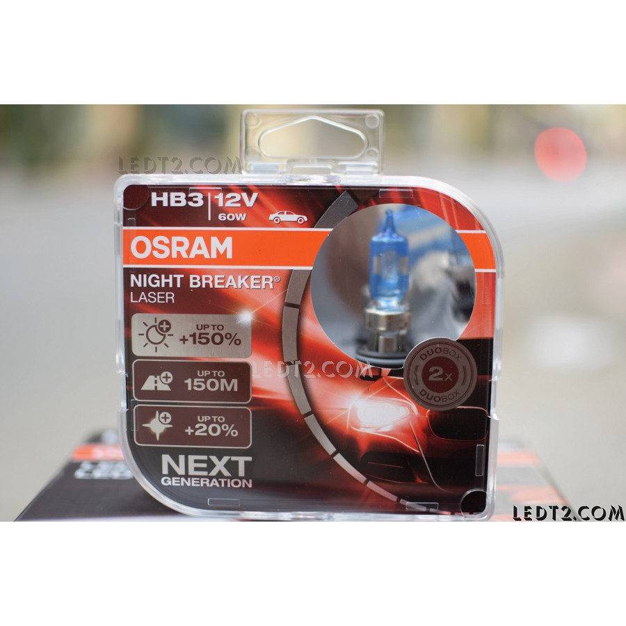 [Mã LIFEAU5SALE giảm 20k đơn 50k] [LEDT2 ISOP] Đèn pha Halogen Osram Night Breaker Laser +150% [SL: 1 bóng]