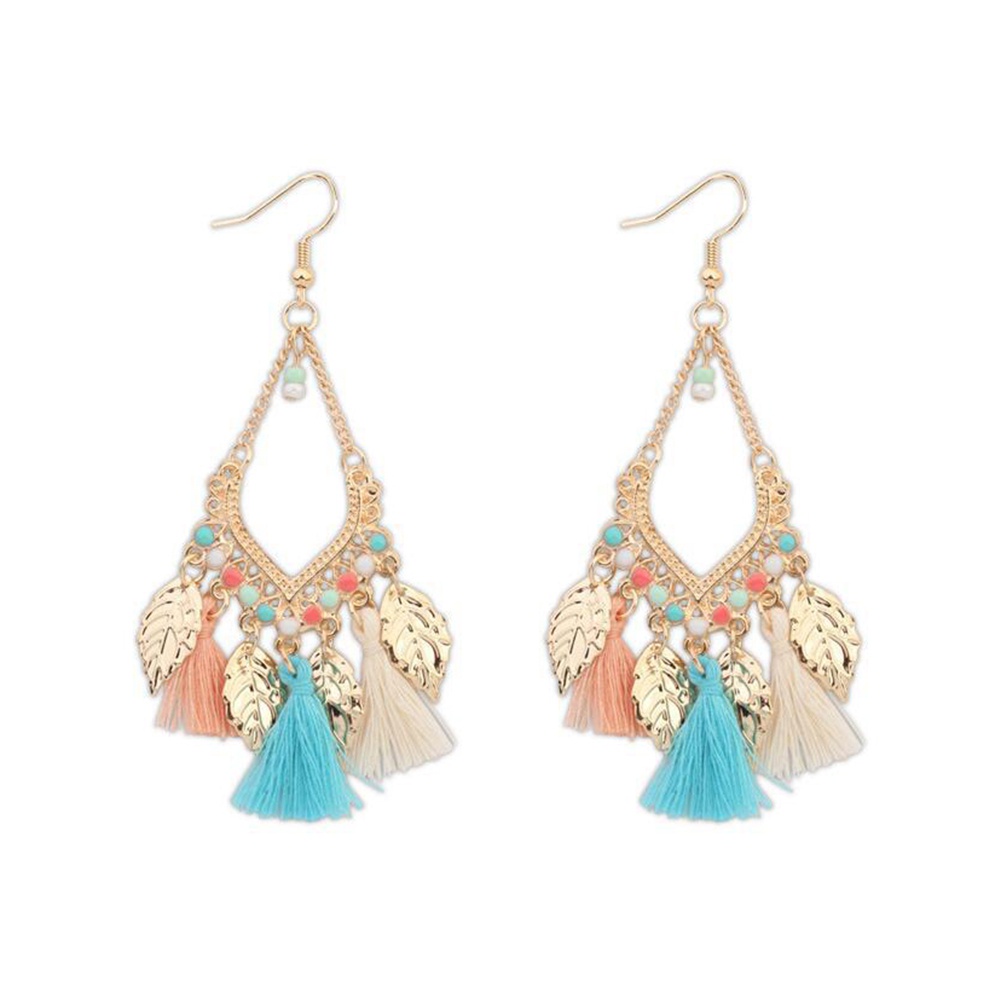 Bông tai trang trí lá phong cách Bohemian thời trang cho nữ