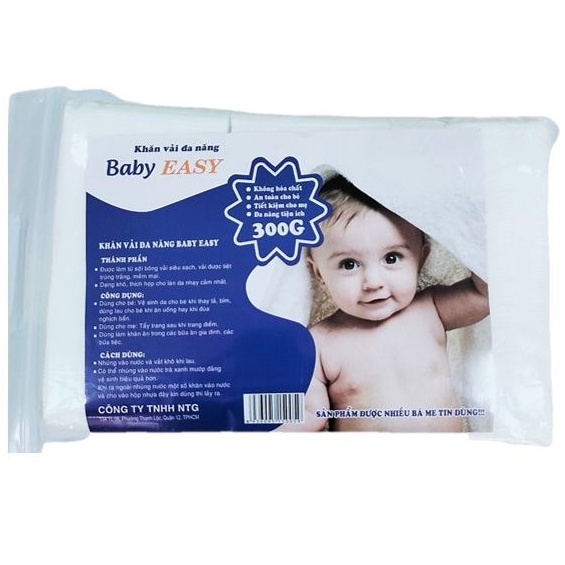 Khăn Vải Khô Đa Năng Baby Easy 300gr An Toàn Cho Bé