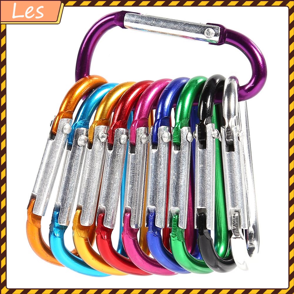 Bộ 10 móc khóa carabiner dùng khi leo núi