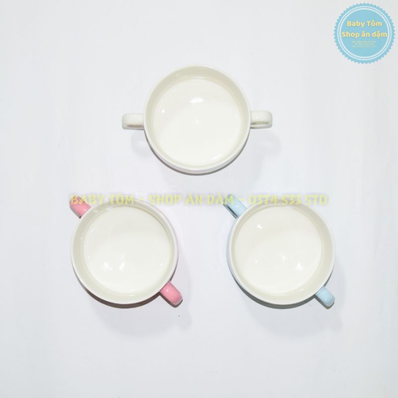 Bát ăn dặm gốm sứ hai quai 230ml NPP Baby Tôm