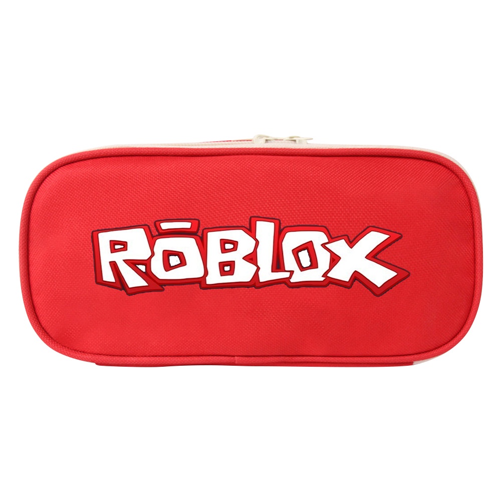 Túi Đựng Bút Vải Canvas Đa Năng Họa Tiết Hoạt Hình ROBLOX Dễ Thương Cho Bé