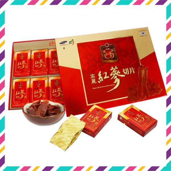 Hồng Sâm thái lát tẩm Mật Ong SAMBOK Hàn Quốc hộp 200g (Honey Sliced Korean Red Ginseng)