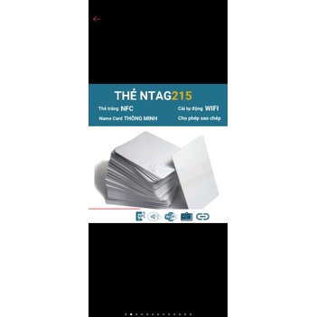 Thẻ nfc ntag215 dùng tạo card visit....