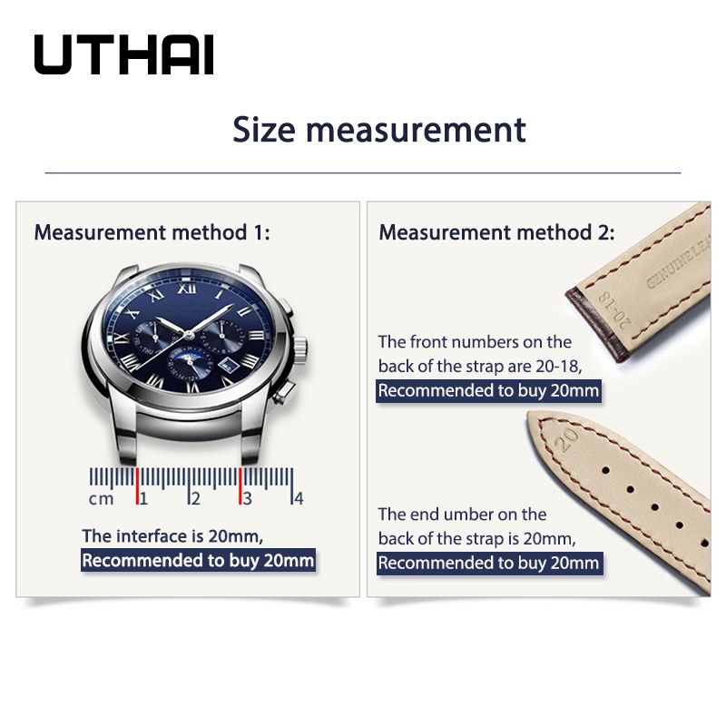 SAMSUNG Dây Da Thay Thế Cho ĐồNg Hồ Đeo Tay Huawei Gear S3 /galaxy 46MM UTHAI Z37