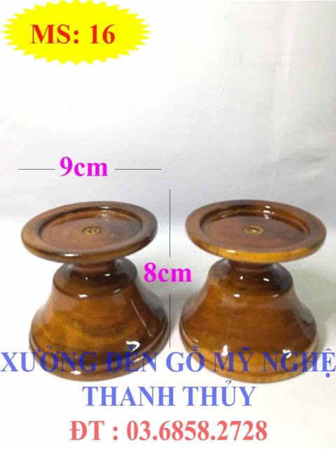 Chân nến bàn thờ - Gỗ tràm MS: 16